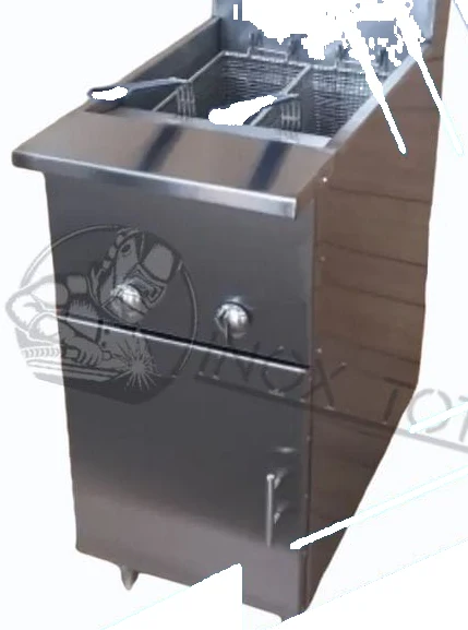 Freidora industrial de acero inoxidable tipo gabinete