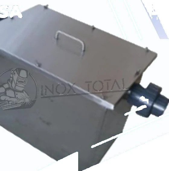 Trampa de grasa de acero inoxidable con salida lateral
